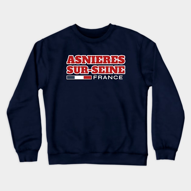 Asnieres-sur-Seine France Retro Crewneck Sweatshirt by urban-wild-prints